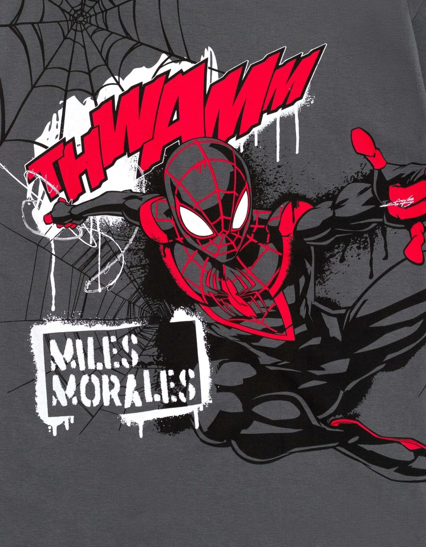 Marvel Spider - Man Miles Morales Drop Shoulder T - Shirt and French Terry Shorts Outfit Set - imagikids