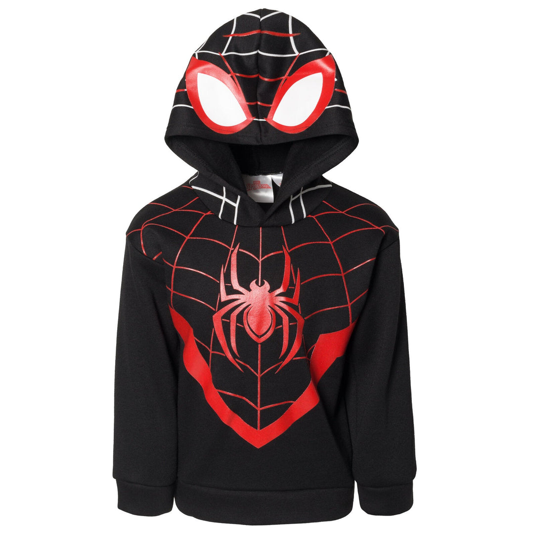 Marvel Spider - Man Miles Morales Fleece Cosplay Pullover Hoodie and Pants Outfit Set - imagikids