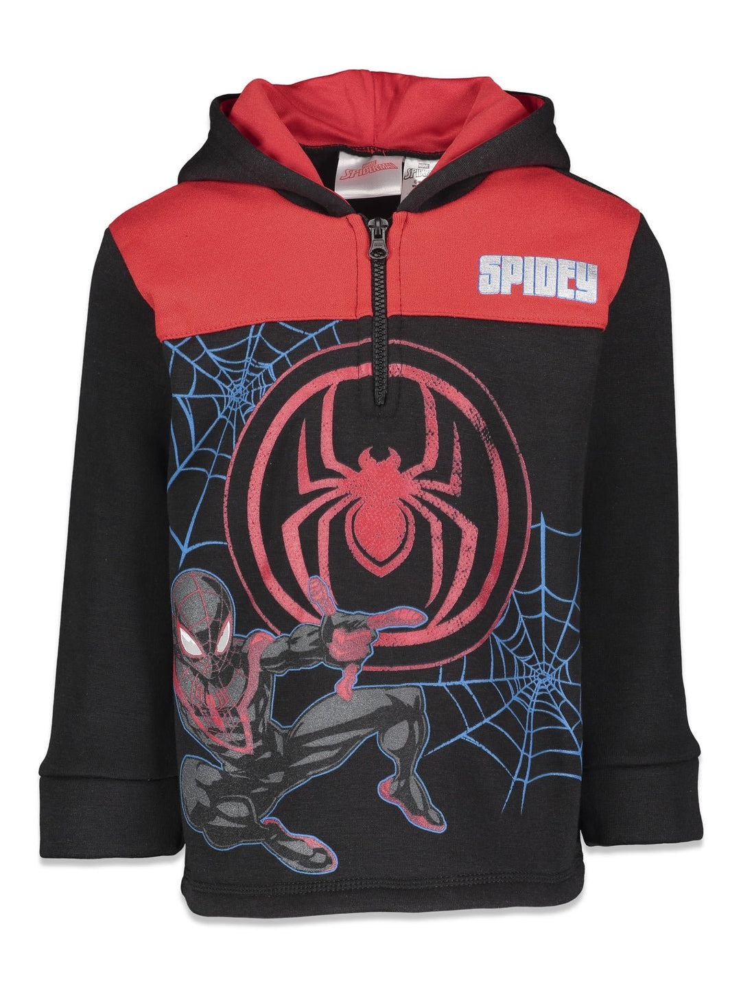 Marvel Spider - Man Miles Morales Fleece Half Zip Hoodie - imagikids