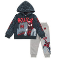 Marvel Spider-Man Miles Morales Fleece Pullover Hoodie and Jogger and Pants Outfit Set