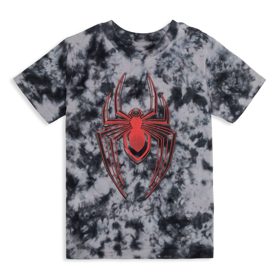 Camiseta gráfica de Marvel Miles Morales y pantalones cortos de felpa francesa