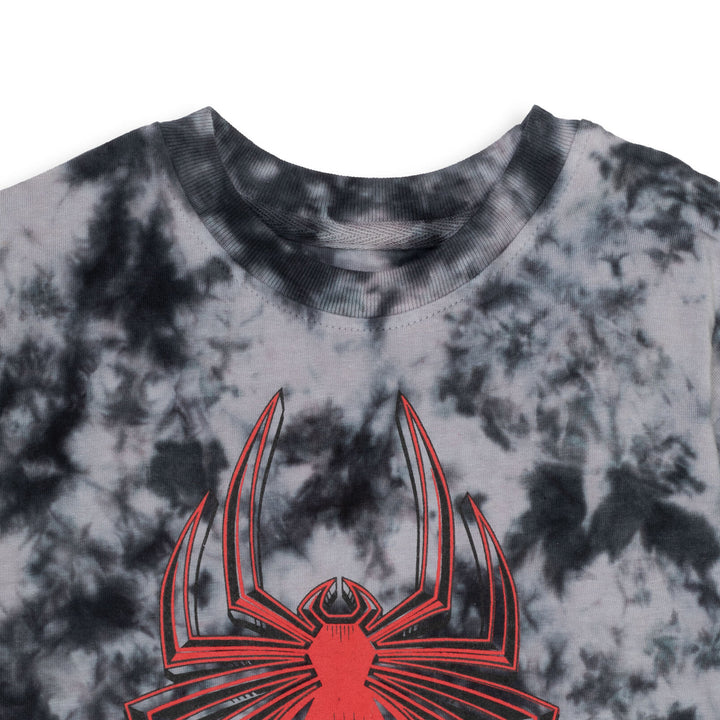 Camiseta gráfica de Marvel Miles Morales y pantalones cortos de felpa francesa