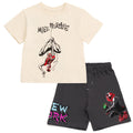 Marvel Spider-Man Miles Morales T-Shirt and Mesh Shorts Outfit Set