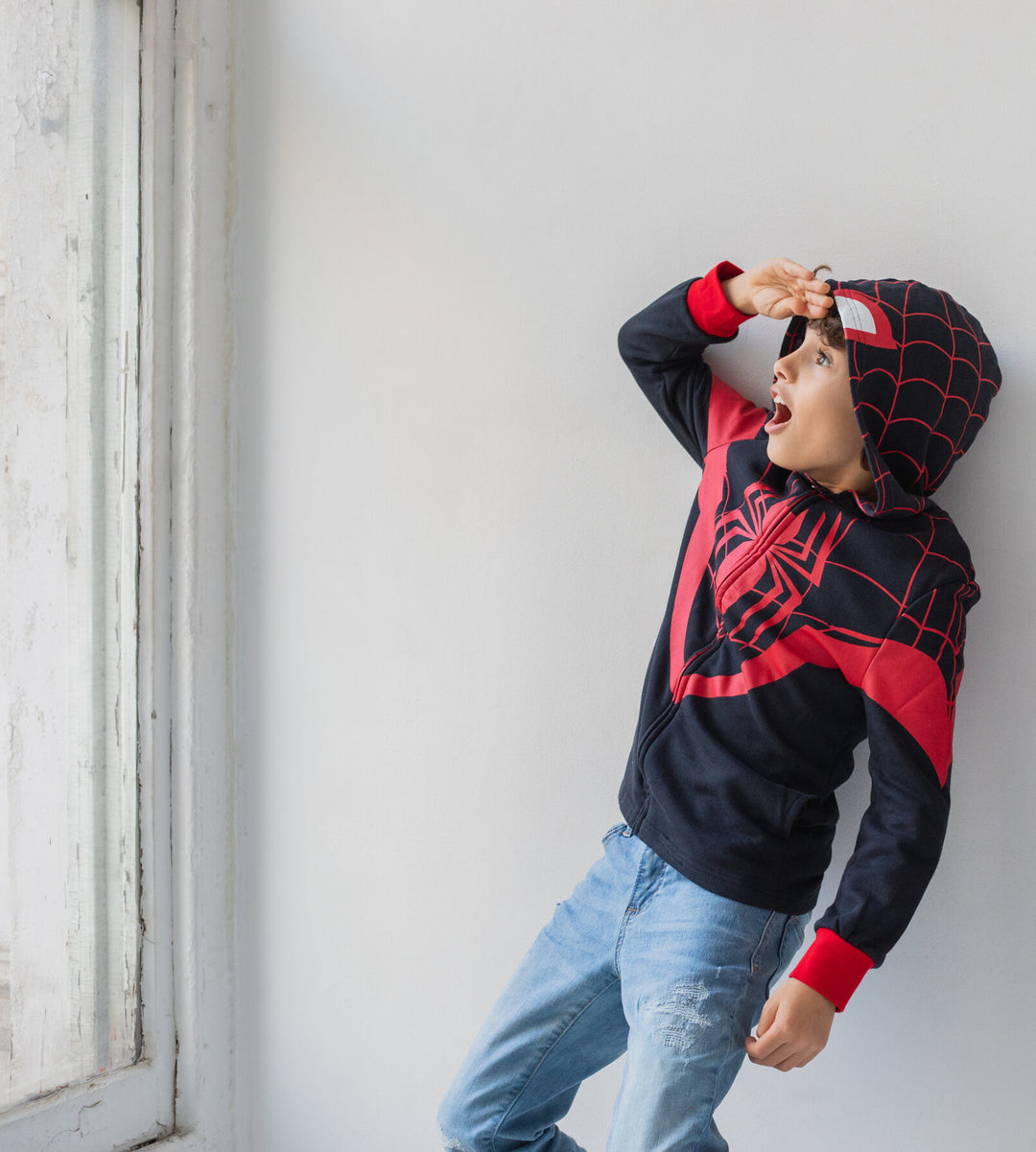 Marvel Spider-Man Miles Morales Zip Up Hoodie