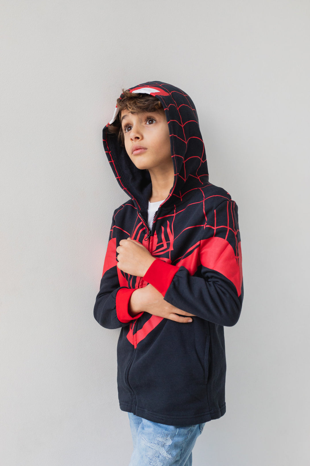 Marvel Spider-Man Miles Morales Zip Up Hoodie