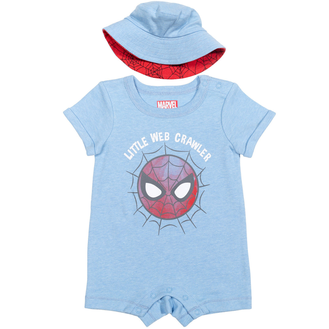 Spider-Man Short Sleeve Romper Sunhat Set imagikids Baby and
