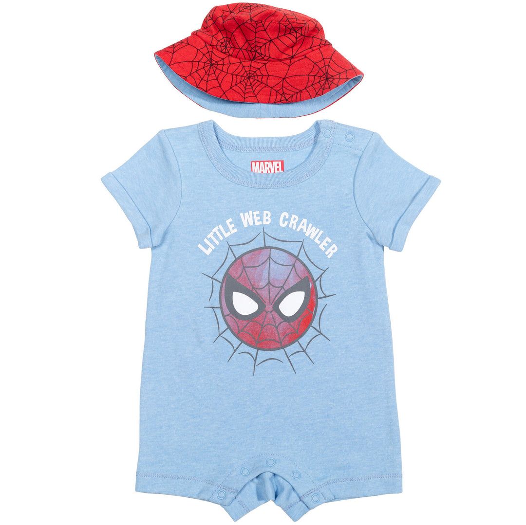 Conjunto de mameluco de manga corta y gorro de Spider-Man