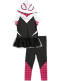 Marvel Spider-Man Spider-Gwen Cosplay camiseta y conjunto de polainas