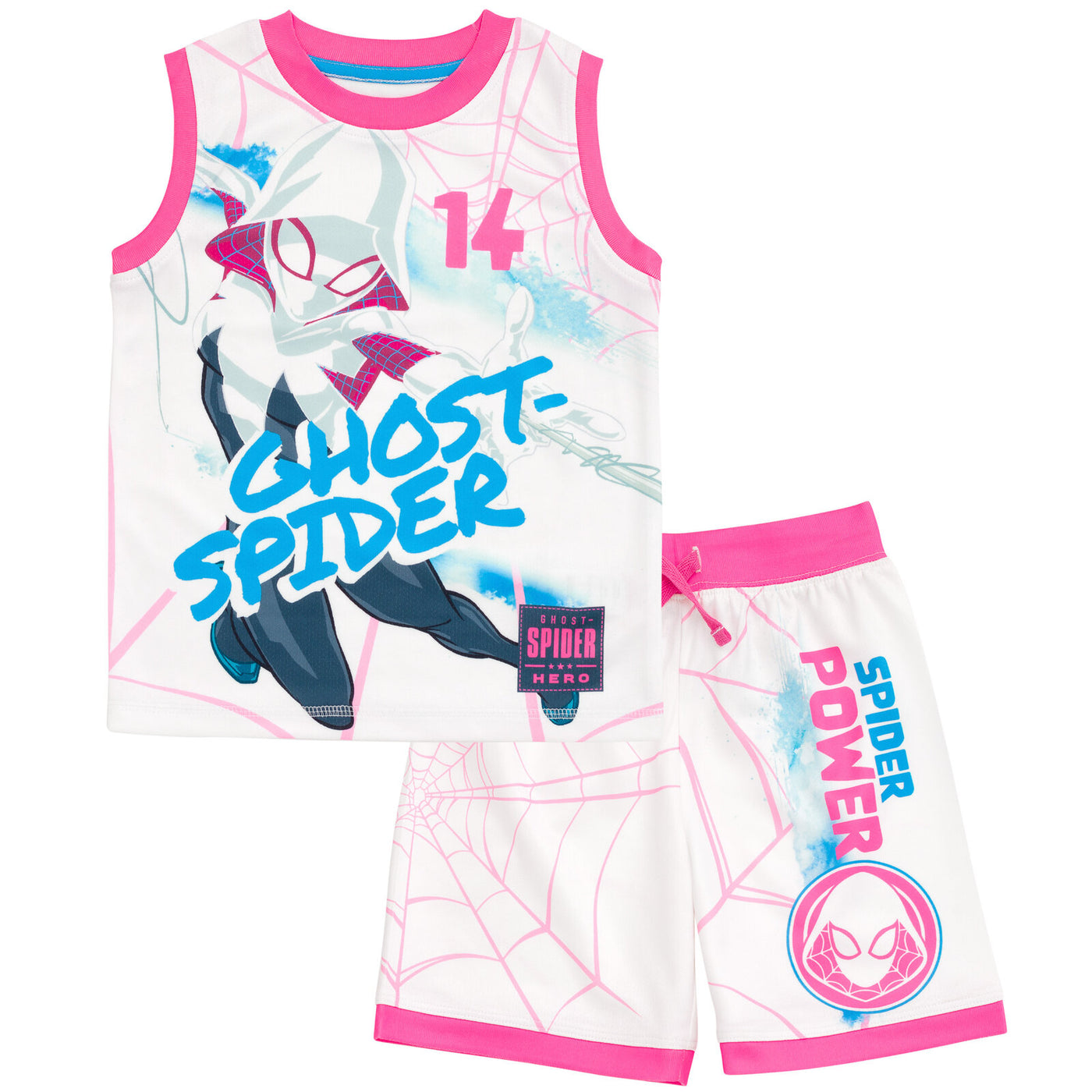 Marvel Spider-Man Spider-Gwen Tank Top and Bike Shorts Outfit Set