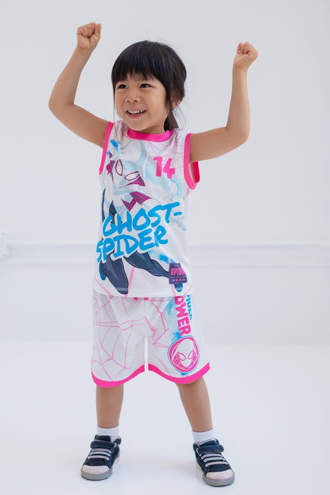 Marvel Spider - Man Spider - Gwen Tank Top and Bike Shorts Outfit Set - imagikids