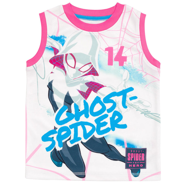 Marvel Spider - Man Spider - Gwen Tank Top and Bike Shorts Outfit Set - imagikids