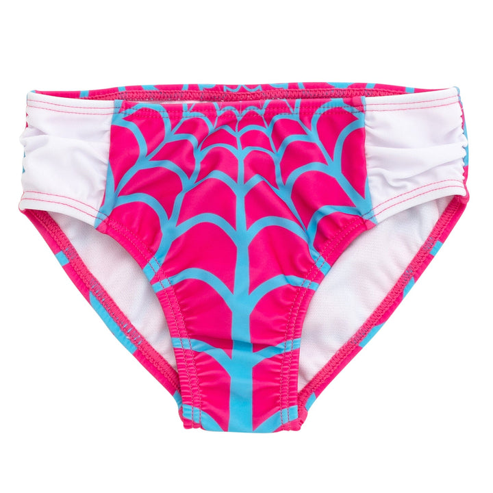 Marvel Spider - Man Spider - Gwen UPF 50+ Rash Guard Bikini Bottom Swimsuit Set - imagikids