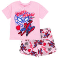 Marvel Spider-Man T-Shirt and French Terry Dolphin Shorts Outfit Set