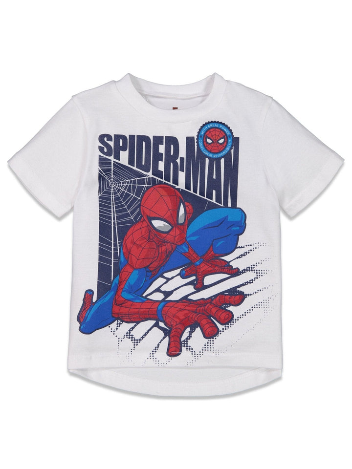 Marvel Spider - Man T - Shirt and French Terry Shorts Outfit Set - imagikids