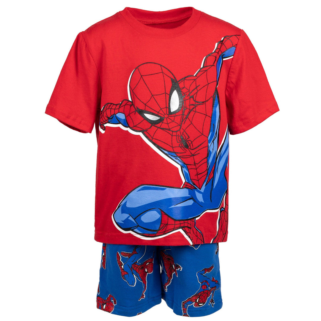 Marvel Spider - Man T - Shirt and French Terry Shorts Outfit Set - imagikids