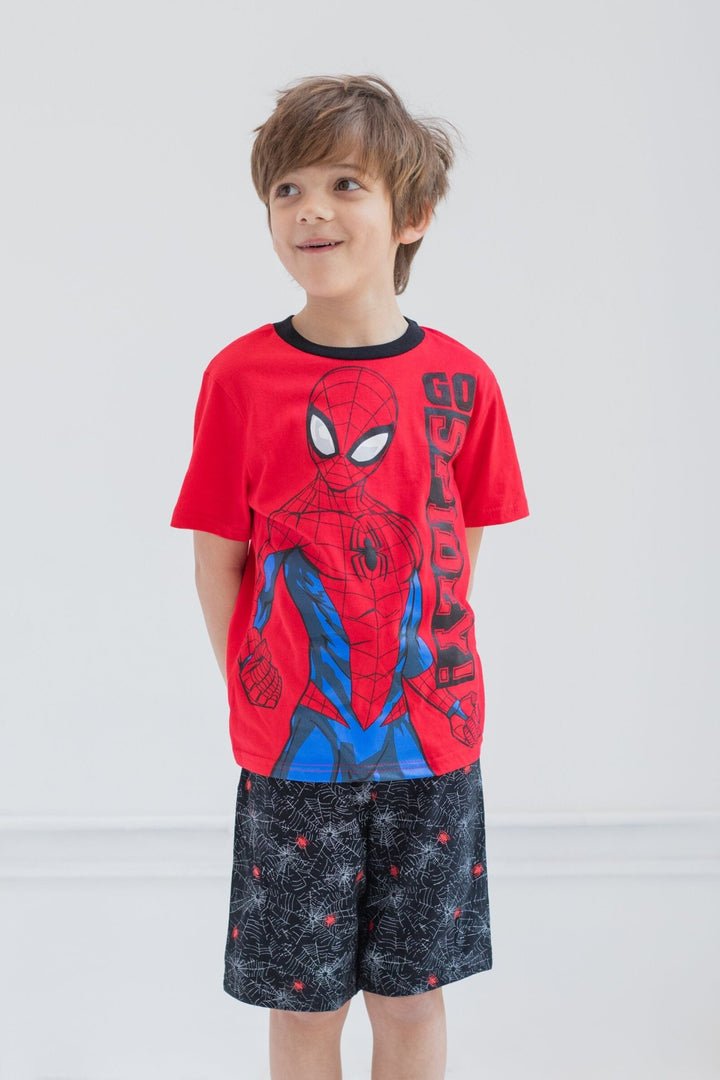 Marvel Spider - Man T - Shirt and French Terry Shorts Outfit Set - imagikids