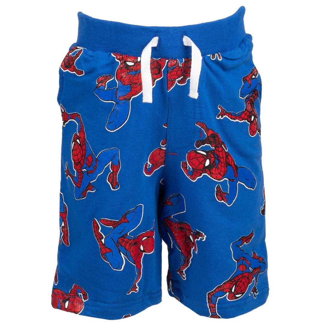 Marvel Spider - Man T - Shirt and French Terry Shorts Outfit Set - imagikids