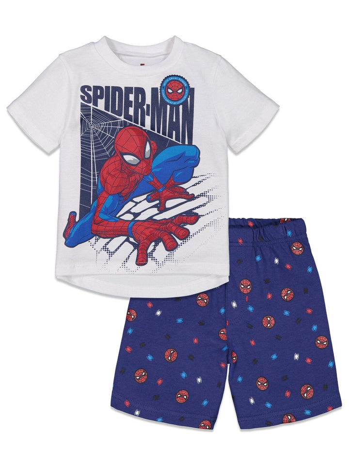 Marvel Spider - Man T - Shirt and French Terry Shorts Outfit Set - imagikids