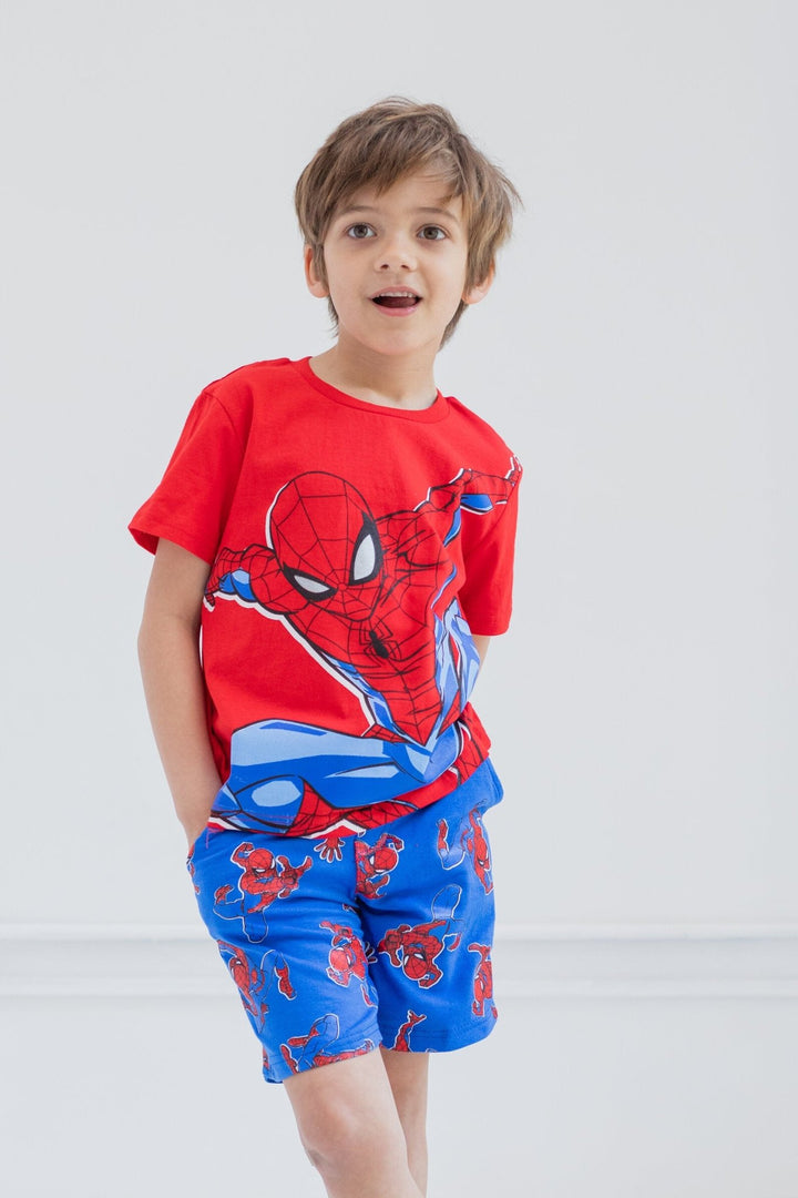 Marvel Spider - Man T - Shirt and French Terry Shorts Outfit Set - imagikids