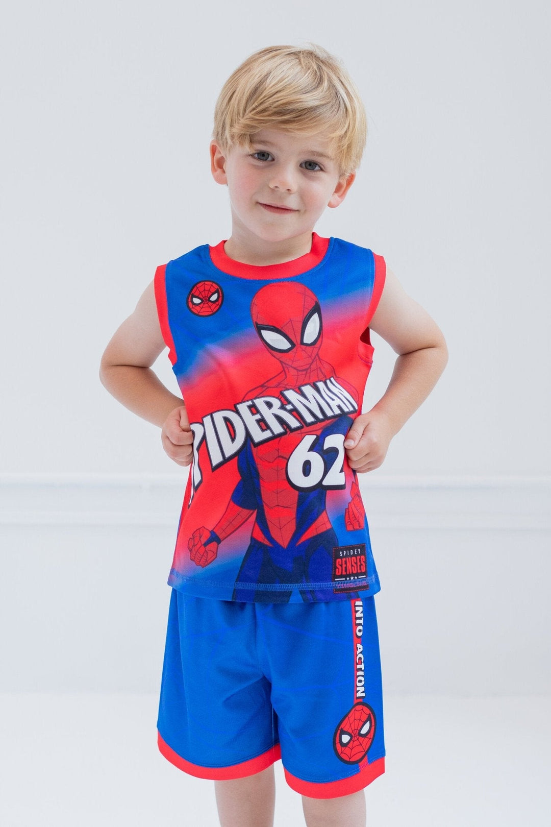 Marvel Spider - Man Tank Top and Bike Shorts Outfit Set - imagikids