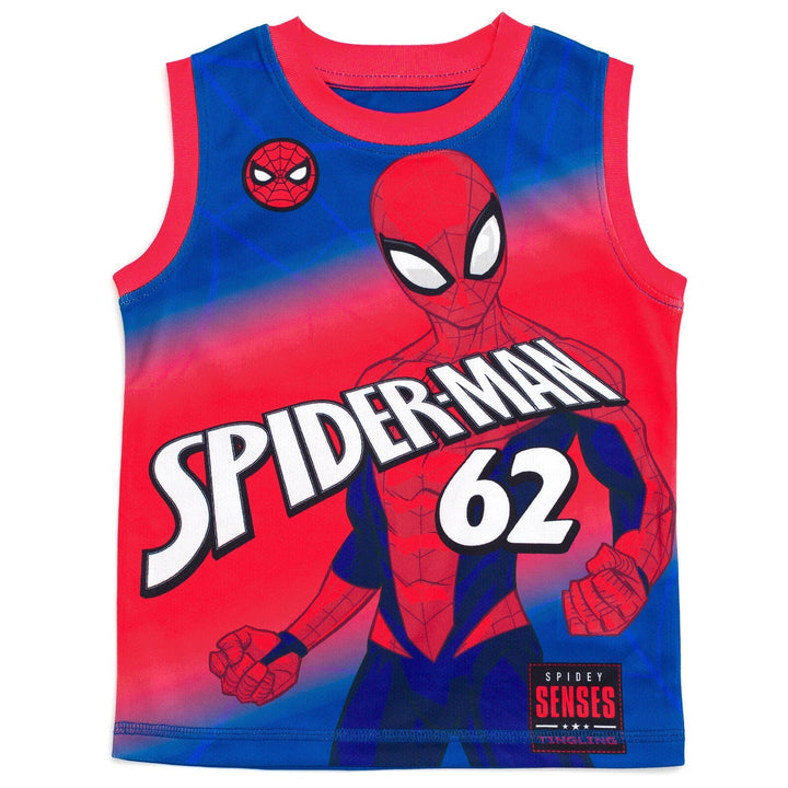 Marvel Spider - Man Tank Top and Bike Shorts Outfit Set - imagikids