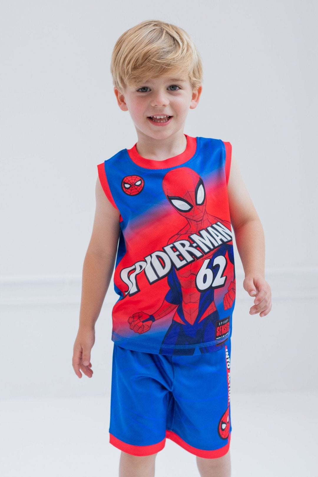 Marvel Spider - Man Tank Top and Bike Shorts Outfit Set - imagikids