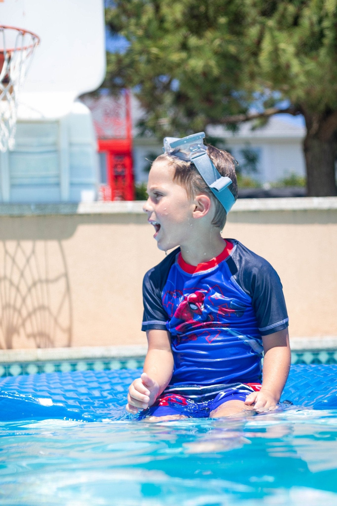 Marvel Spider - Man Toddler Boys Rash Guard and Swim Trunks Outfit Set - imagikids