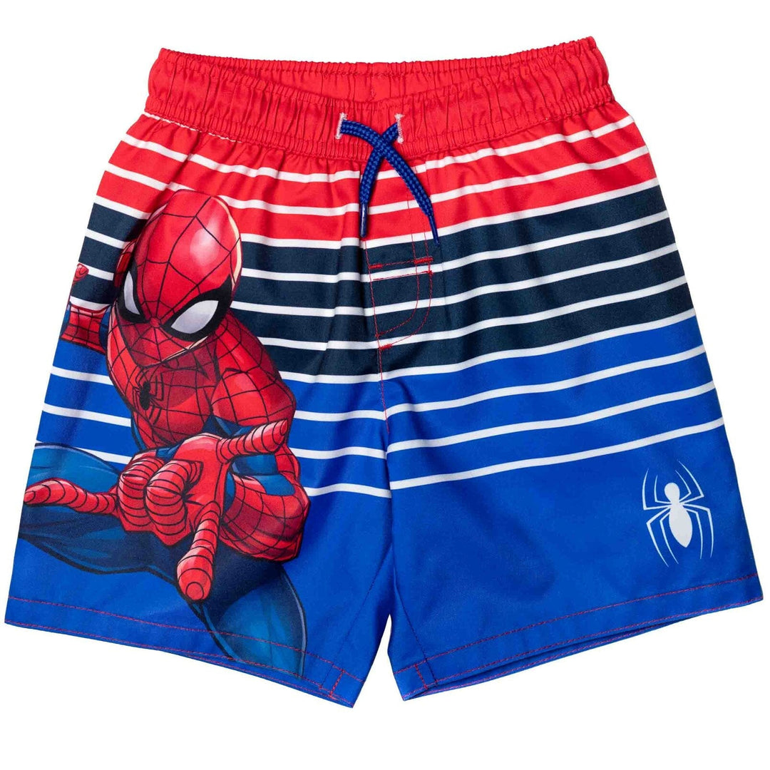 Marvel Spider - Man Toddler Boys Rash Guard and Swim Trunks Outfit Set - imagikids