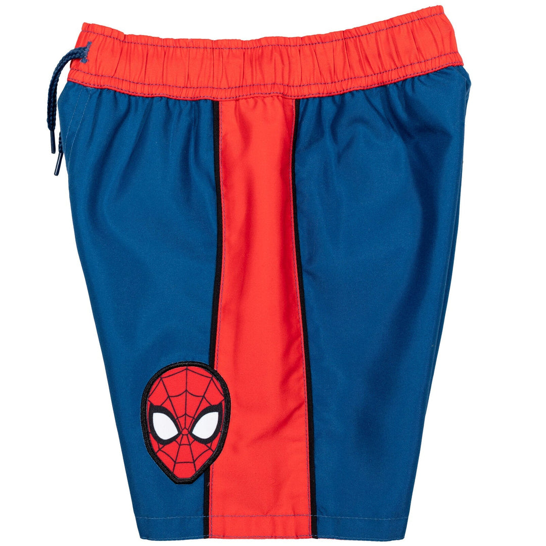 Marvel Spider - Man UPF 50+ Cosplay Rash Guard Swim Trunks Outfit Set - imagikids