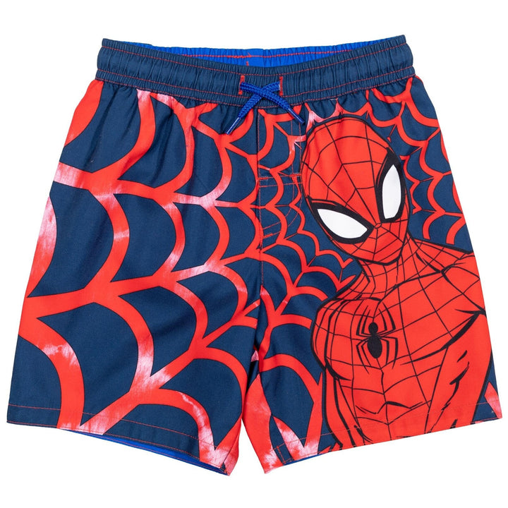 Marvel Spider - Man UPF 50+ Pullover Rash Guard Swim Trunks - imagikids