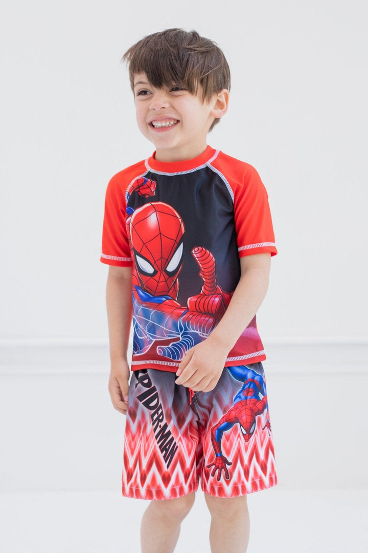 Marvel Spider - Man UPF 50+ Rash Guard Swim Shirt - imagikids