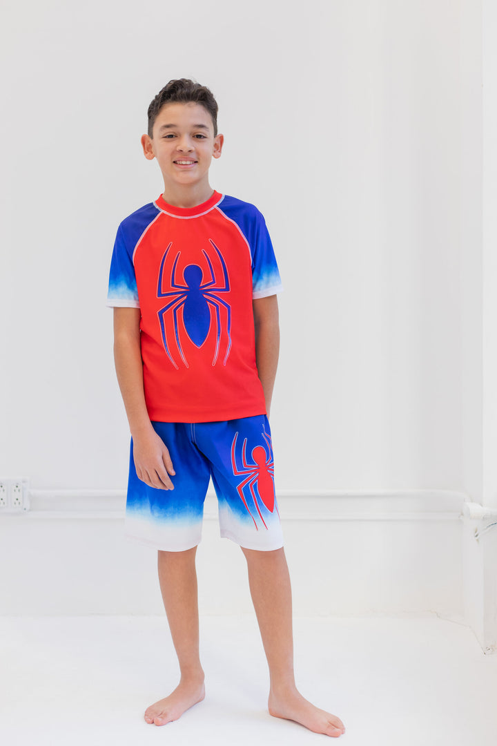 Marvel Spider-Man UPF 50+ Rash Guard Swim Shirt