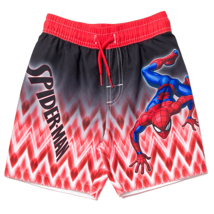 Marvel Spider - Man UPF 50+ Rash Guard Swim Trunks Outfit Set - imagikids