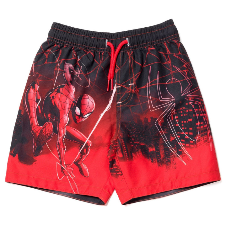 Marvel Spider - Man UPF 50+ Rash Guard Swim Trunks Outfit Set - imagikids