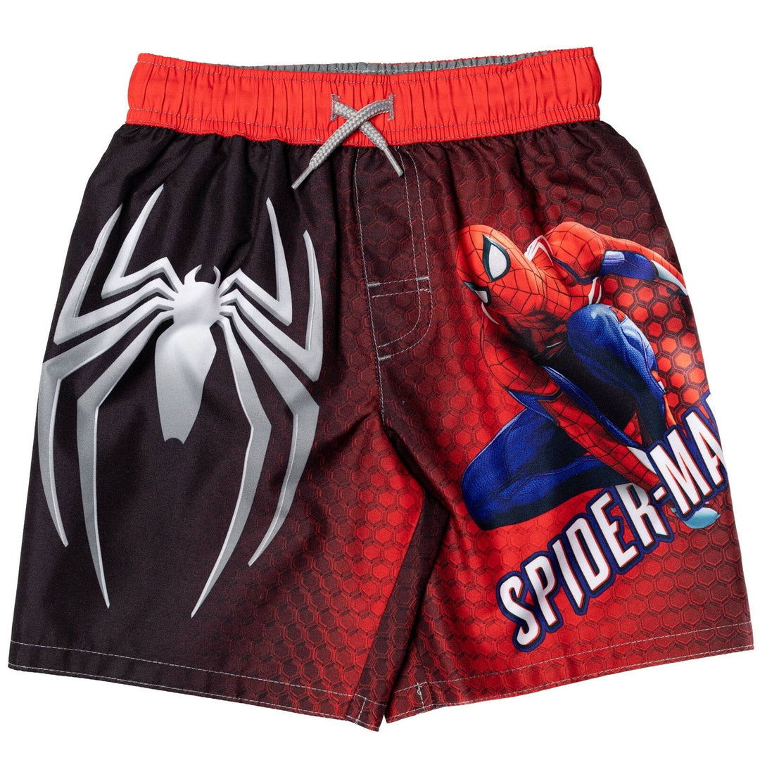 Marvel Spider - Man UPF 50+ Rash Guard Swim Trunks Outfit Set - imagikids