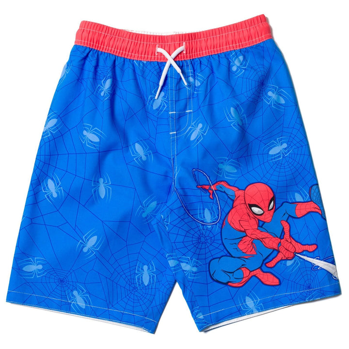 Marvel Spider - Man UPF 50+ Rash Guard Swim Trunks Outfit Set - imagikids