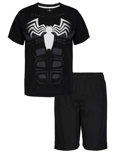 Marvel Spider - Man Venom T - Shirt and Bike Shorts Mesh Outfit Set - imagikids
