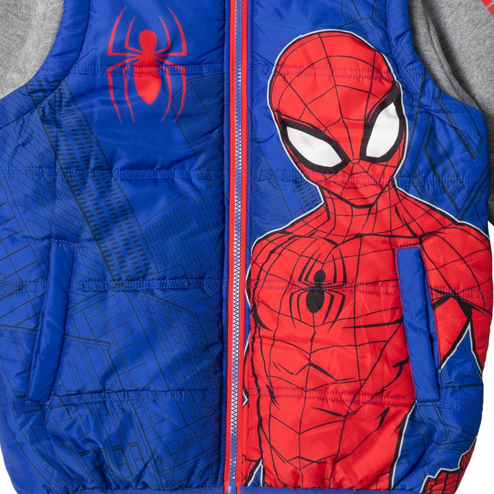 Marvel Spider - Man Zip Up Vest 2fer Jacket - imagikids