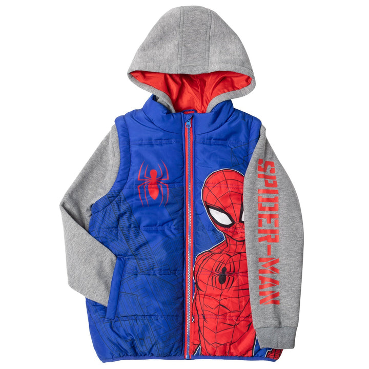 Marvel Spider - Man Zip Up Vest 2fer Jacket - imagikids