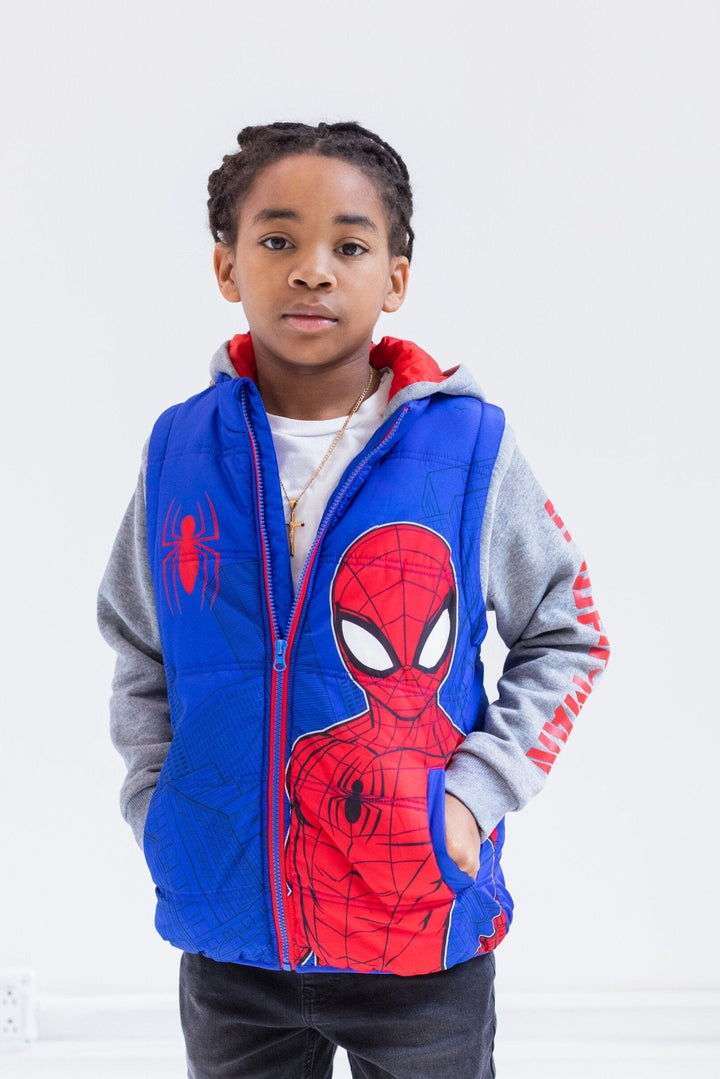 Marvel Spider - Man Zip Up Vest 2fer Jacket - imagikids