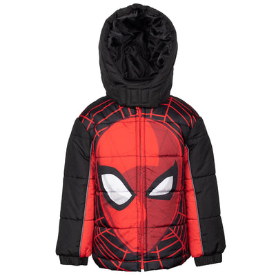 Marvel Spider - Man Zip Up Winter Coat Puffer Jacket - imagikids