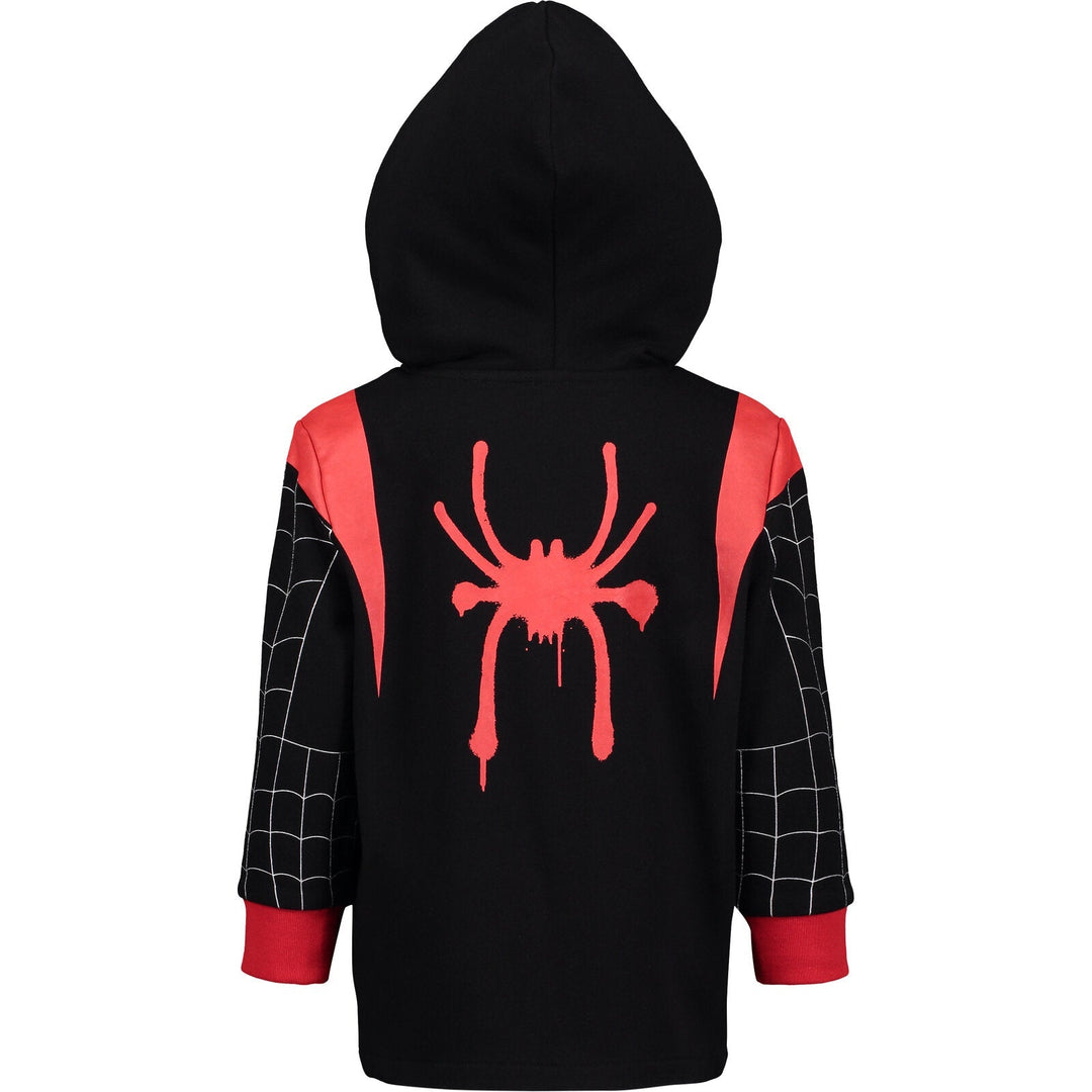 Marvel Spider - Verse Spider - Man Miles Morales Fleece Zip Up Hoodie - imagikids