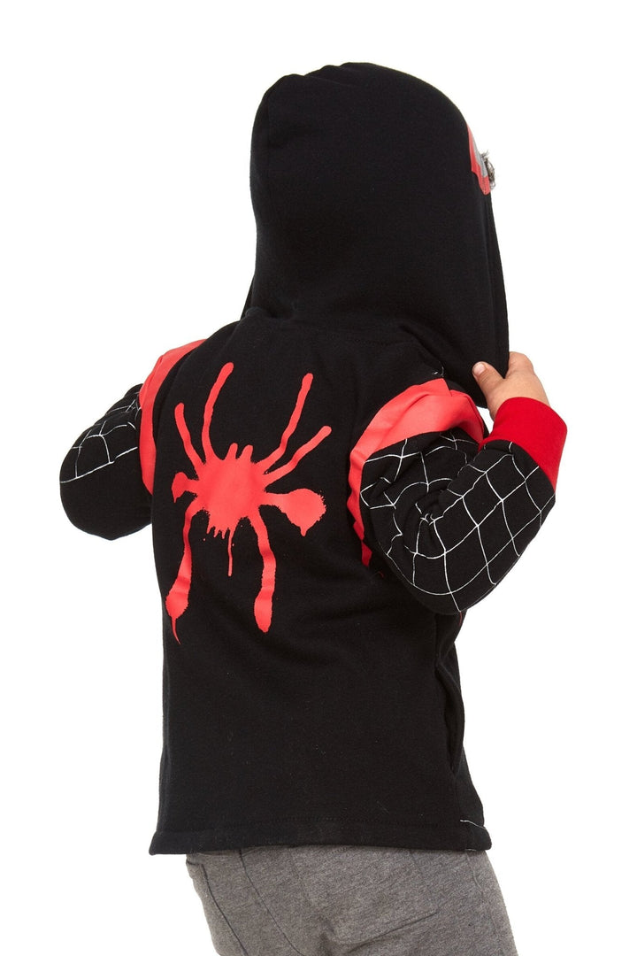 Marvel Spider - Verse Spider - Man Miles Morales Fleece Zip Up Hoodie - imagikids