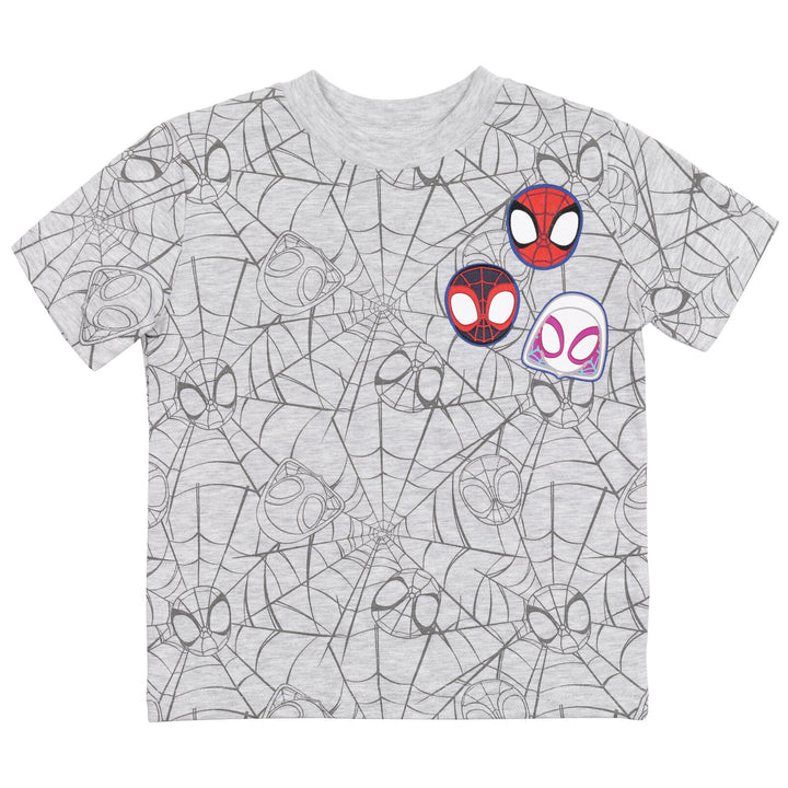 Camiseta gráfica Marvel Spidey y sus increíbles amigos, paquete de 3