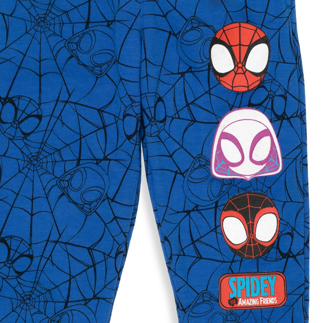 Marvel Spidey and His Amazing Friends - Pack de 2 pantalones jogger de forro polar