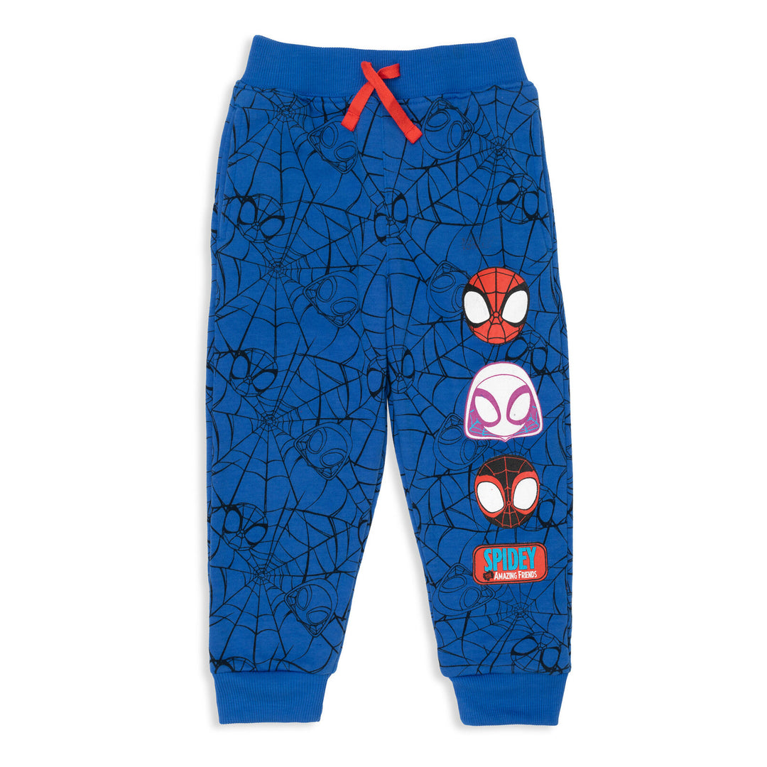 Marvel Spidey and His Amazing Friends - Pack de 2 pantalones jogger de forro polar