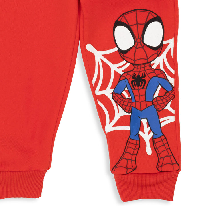 Marvel Spidey and His Amazing Friends - Pack de 2 pantalones jogger de forro polar