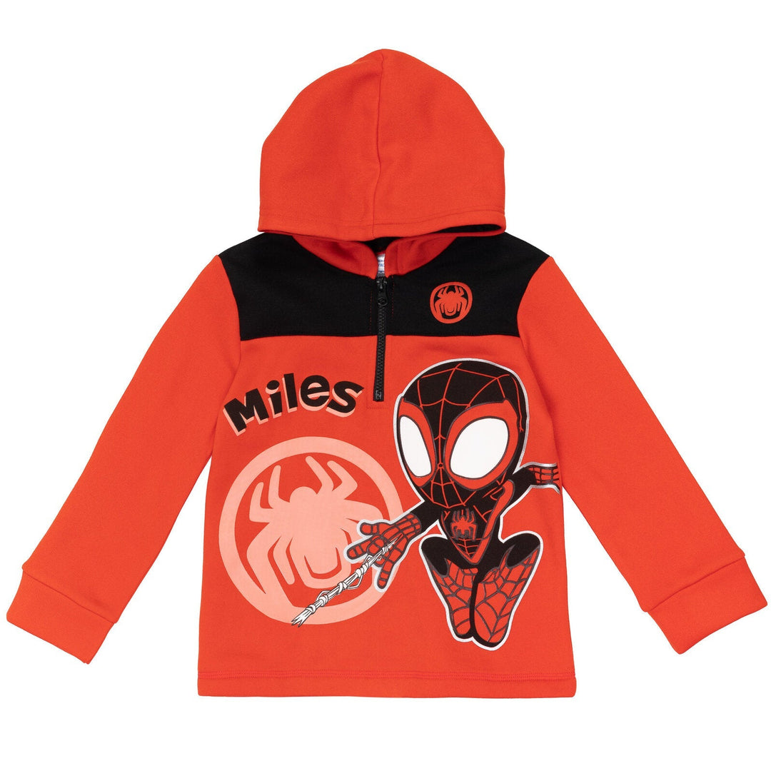 Marvel Spidey and His Amazing Friends Miles Morales Fleece Half Zip Hoodie - imagikids