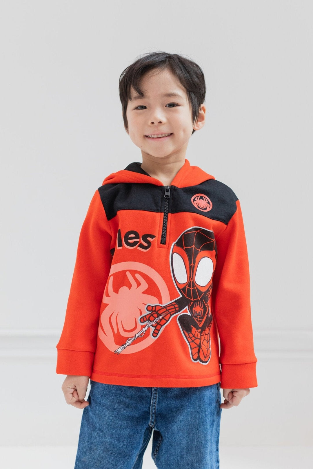 Marvel Spidey and His Amazing Friends Miles Morales Fleece Half Zip Hoodie - imagikids