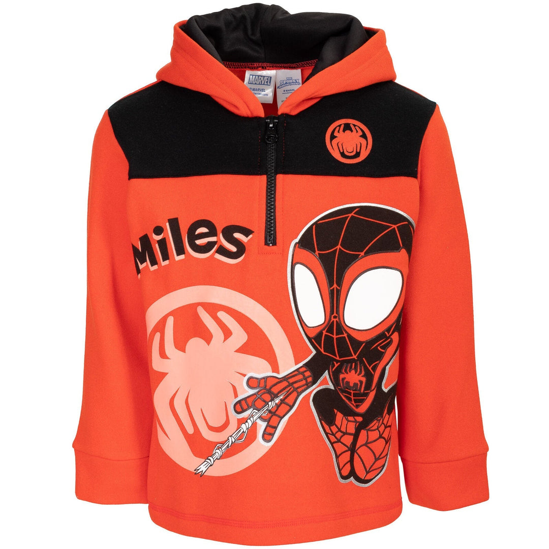 Marvel Spidey and His Amazing Friends Miles Morales Fleece Half Zip Hoodie - imagikids